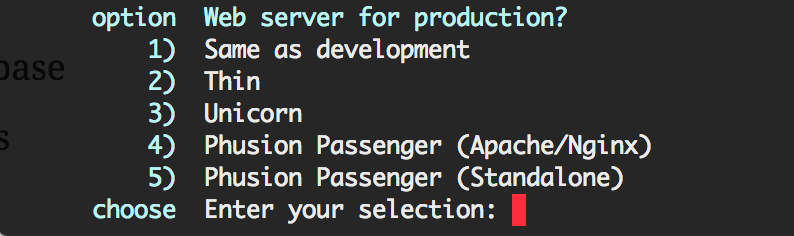 Pick your production server.