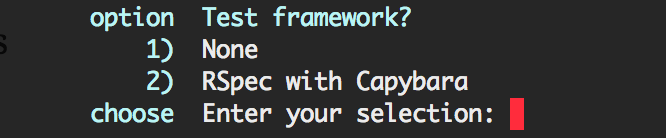 Pick your test framework