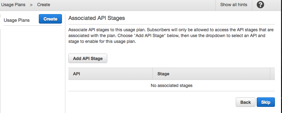 Link API key to usage plan