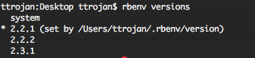 rbenv-versions