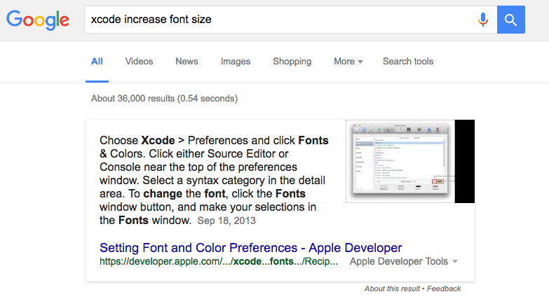 Google Increase Font Size