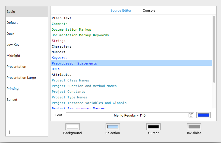 xCode font size adjustment