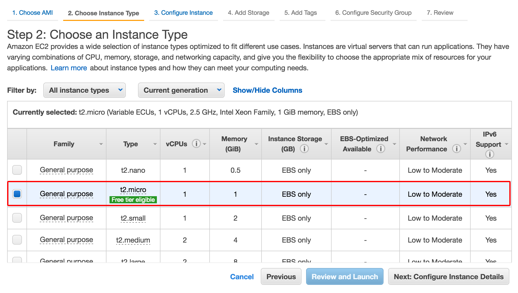 Choose an Instance Type