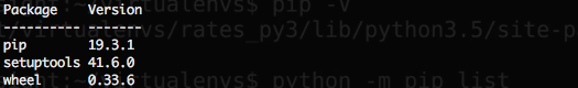 python-pip-list