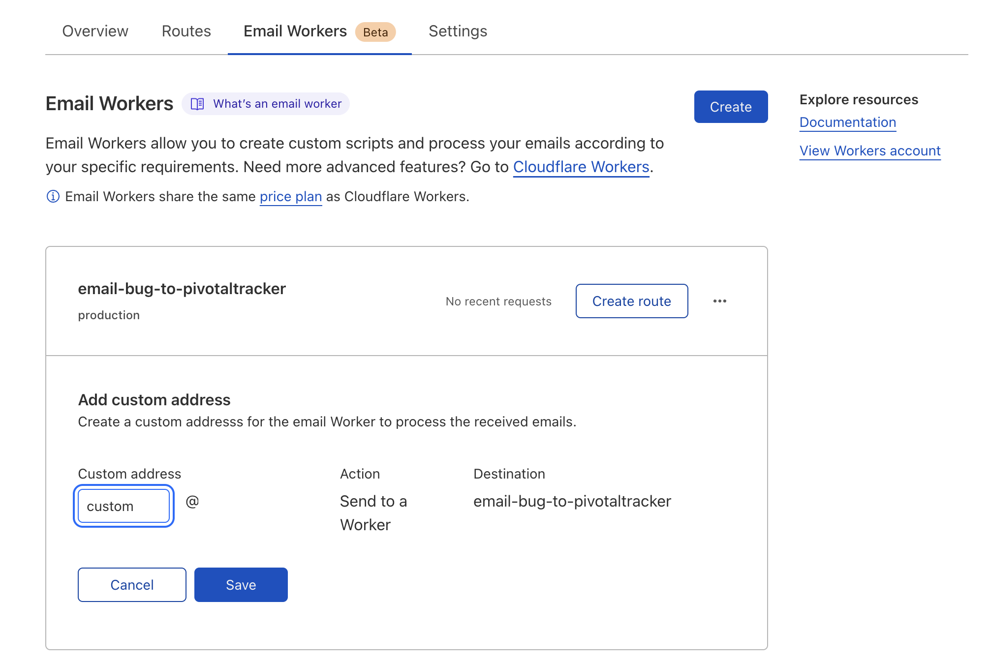 Publish a Bug Task to Pivotal Tracker via email using Cloudflare email workers