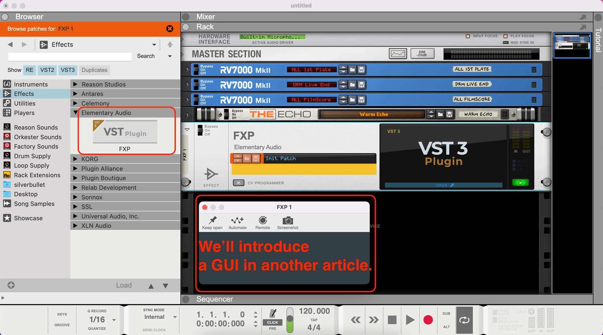 How to install a VST3 plug-in within Reason.