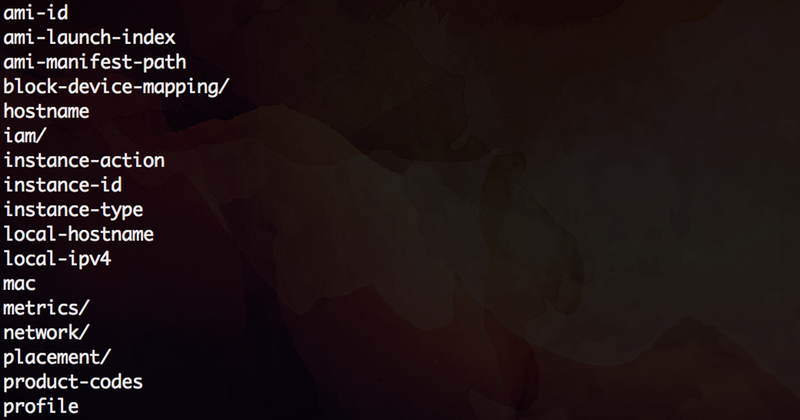 AWS: Metadata on EC2