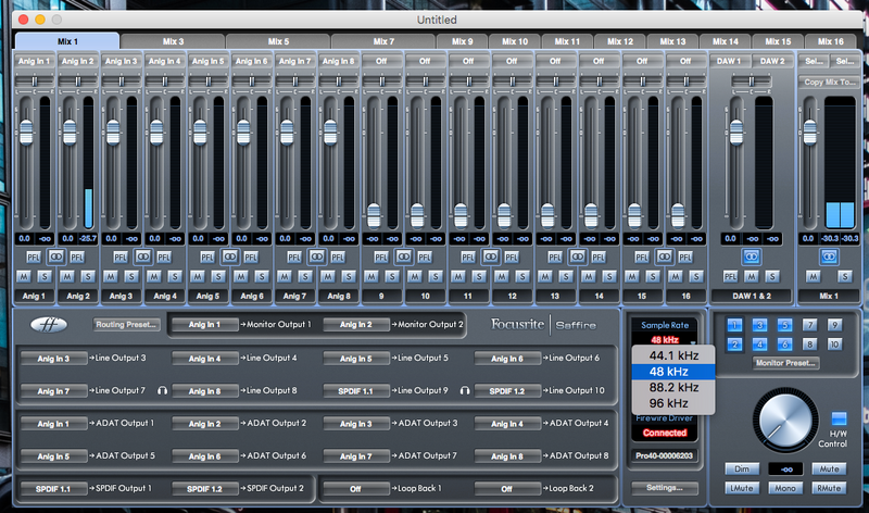 How to connect Focusrite Saffire Pro 40 with Pro Tools Digi 003